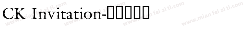 CK Invitation字体转换